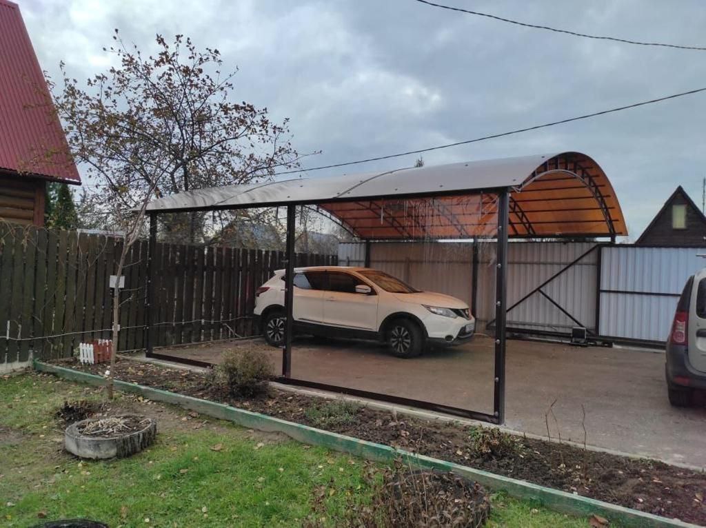 Прозрачные шторы ПВХ для навеса под автомобиль в посёлке Софрино